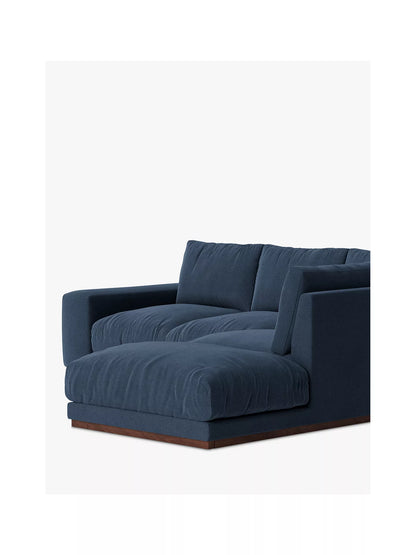 Swoon Denver Grand 4 Seater RHF Corner End Sofa, Indigo Wool