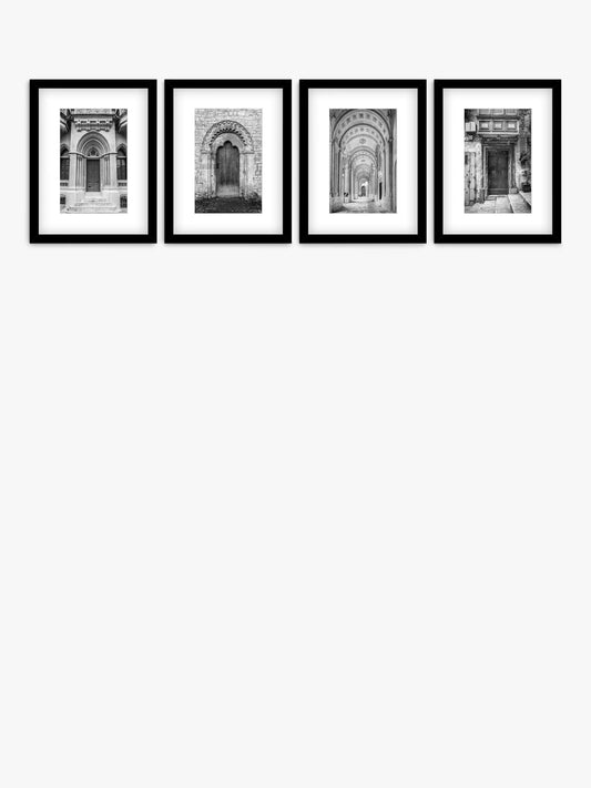 John Lewis Assaf Frank 'Architectural Doorways' Framed Print & Mount, Set of 4,