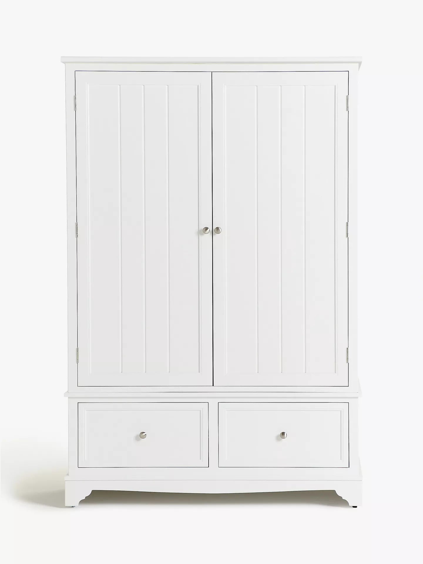 John Lewis St Ives Double Wardrobe with 2 Drawers in White