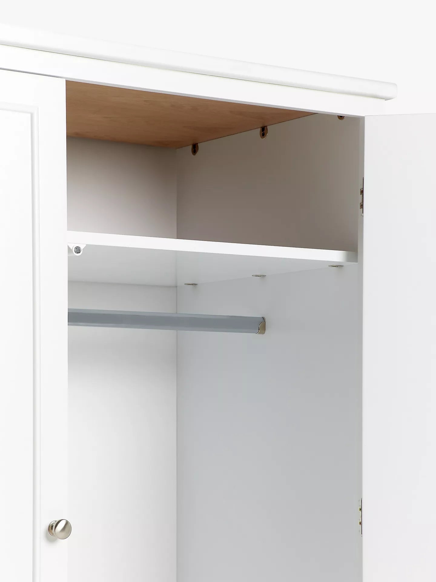 John Lewis St Ives Double Wardrobe with 2 Drawers in White