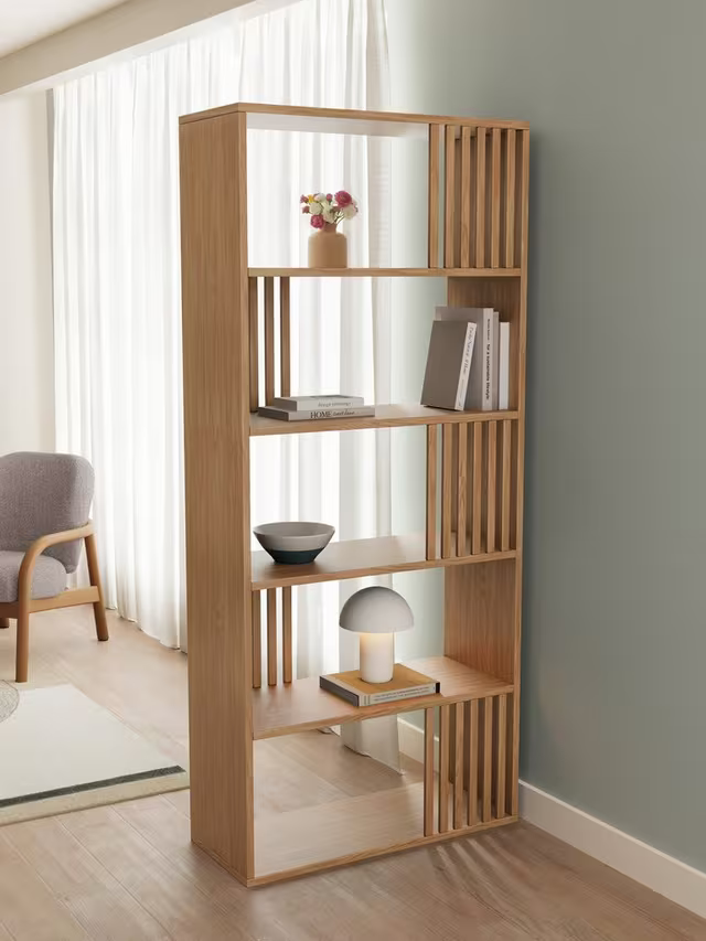 John Lewis Line Bookcase, Natural