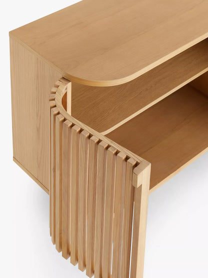 John Lewis Slatted TV Stand Sideboard for TVs up to 60", Oak