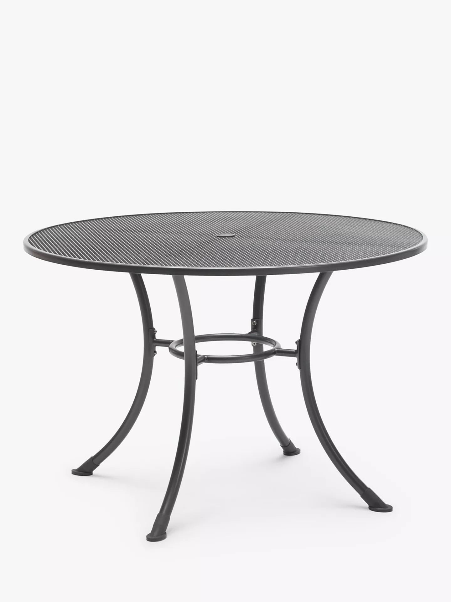 KETTLER John Lewis Henley by KETTLER 4-Seater Round Garden Dining Table, 110cm, Iron Grey