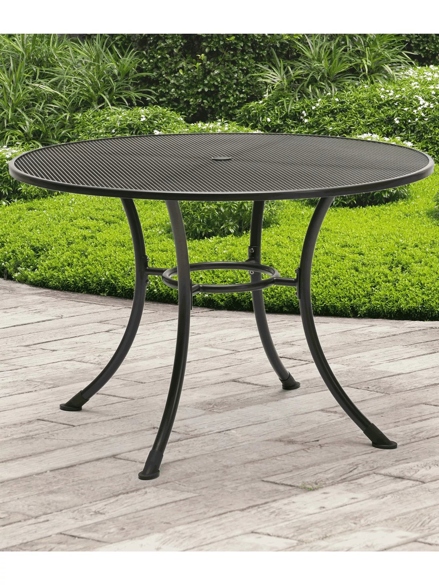 KETTLER John Lewis Henley by KETTLER 4-Seater Round Garden Dining Table, 110cm, Iron Grey