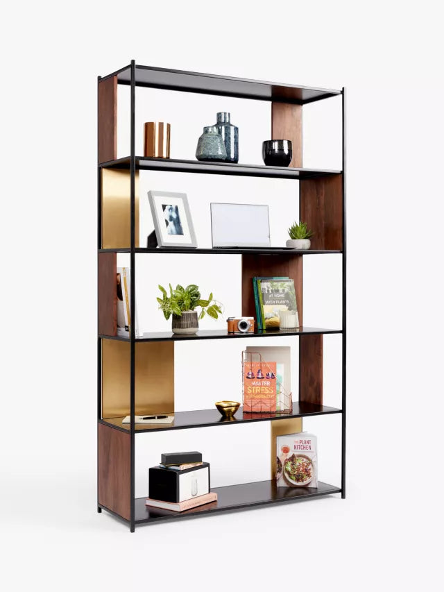 John Lewis + Swoon Brunel Wide Shelving Unit, Brown