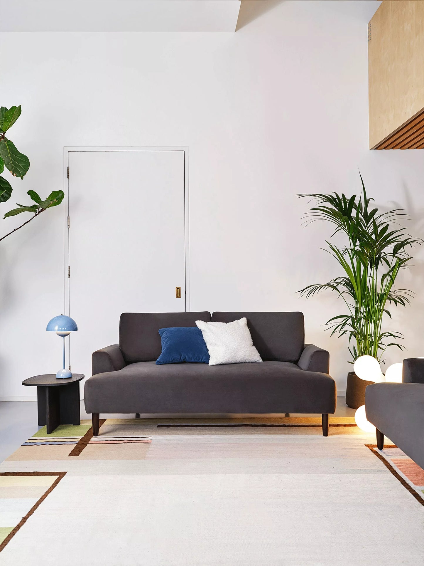 Swyft Model 05 Medium 2 Seater Sofa Charcoal Velvet