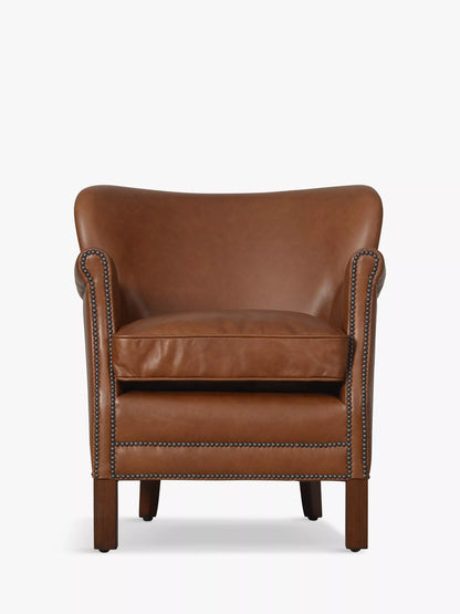Halo Little Professor Leather Armchair, Riders Nut