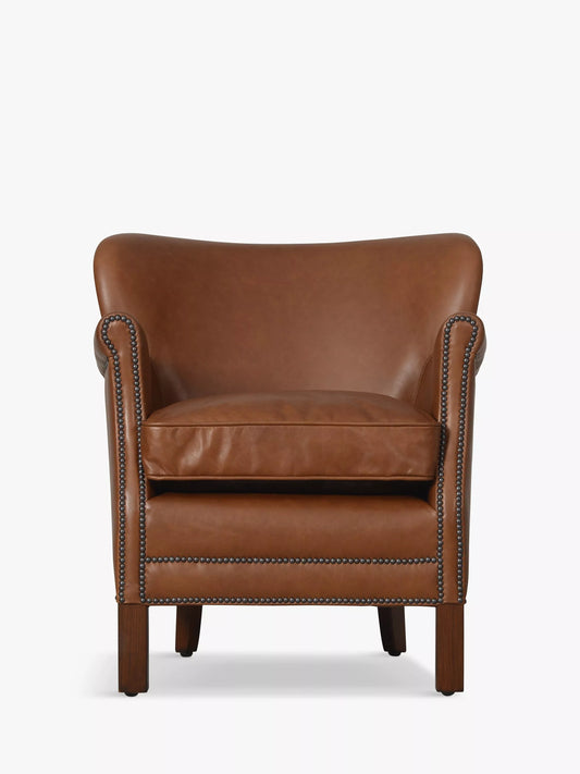 Halo Little Professor Leather Armchair, Riders Nut