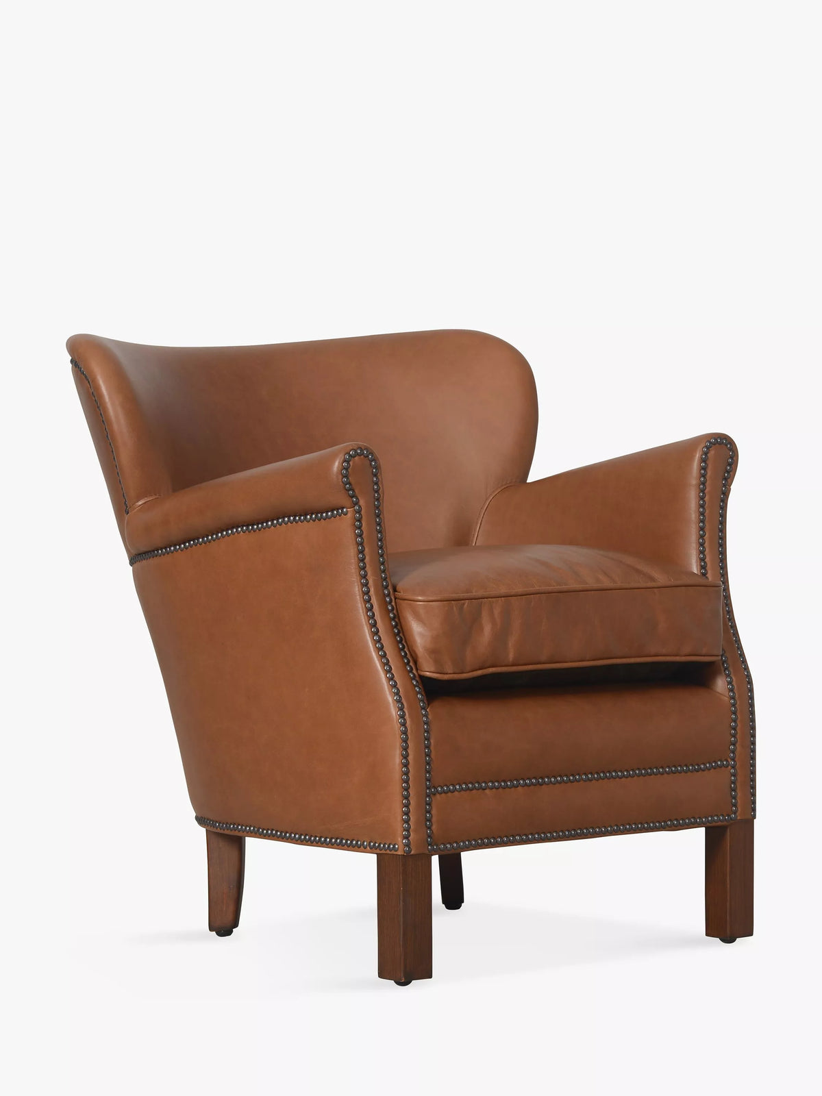 Halo Little Professor Leather Armchair, Riders Nut