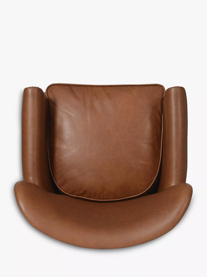 Halo Little Professor Leather Armchair, Riders Nut