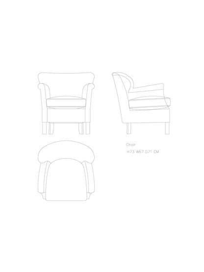 Halo Little Professor Leather Armchair, Riders Nut