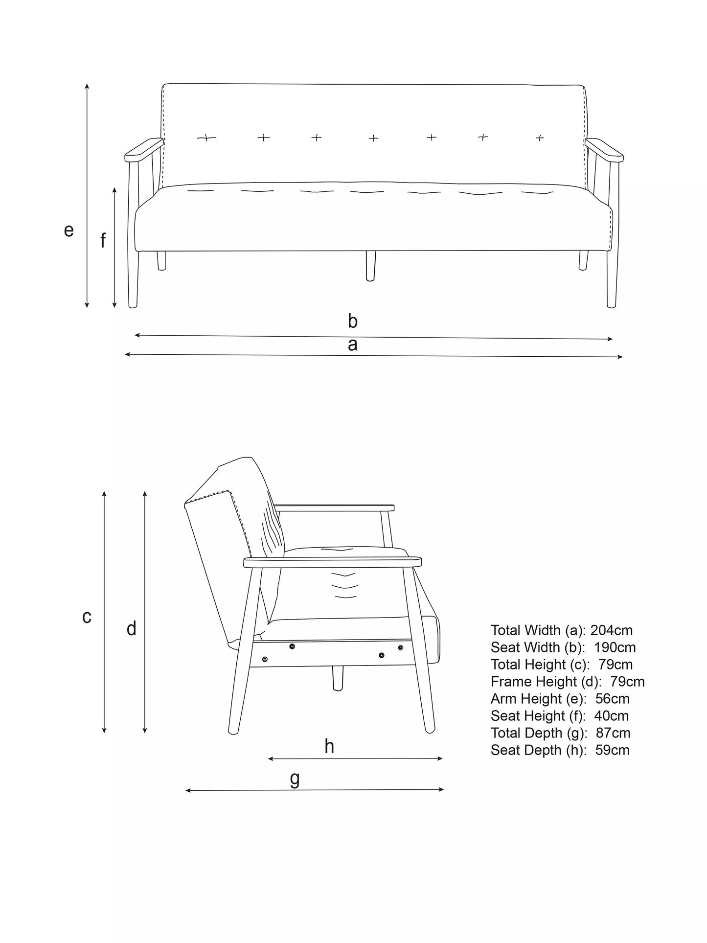 John Lewis Show Wood Bench Large 3 Seater Sofa Bed, Light Leg, Verde Green
