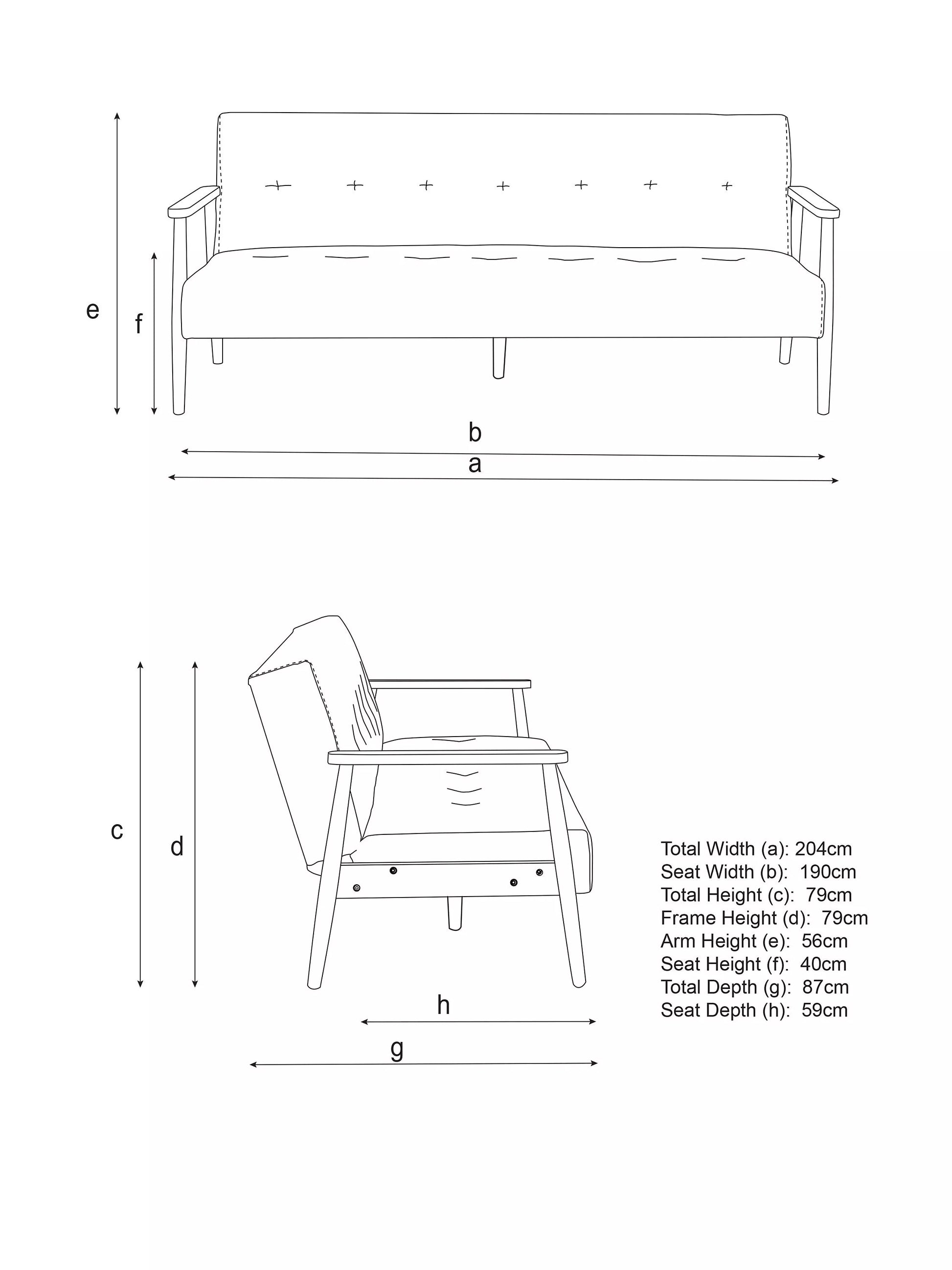 John Lewis Show Wood Bench Large 3 Seater Sofa Bed, Light Leg, Verde Green