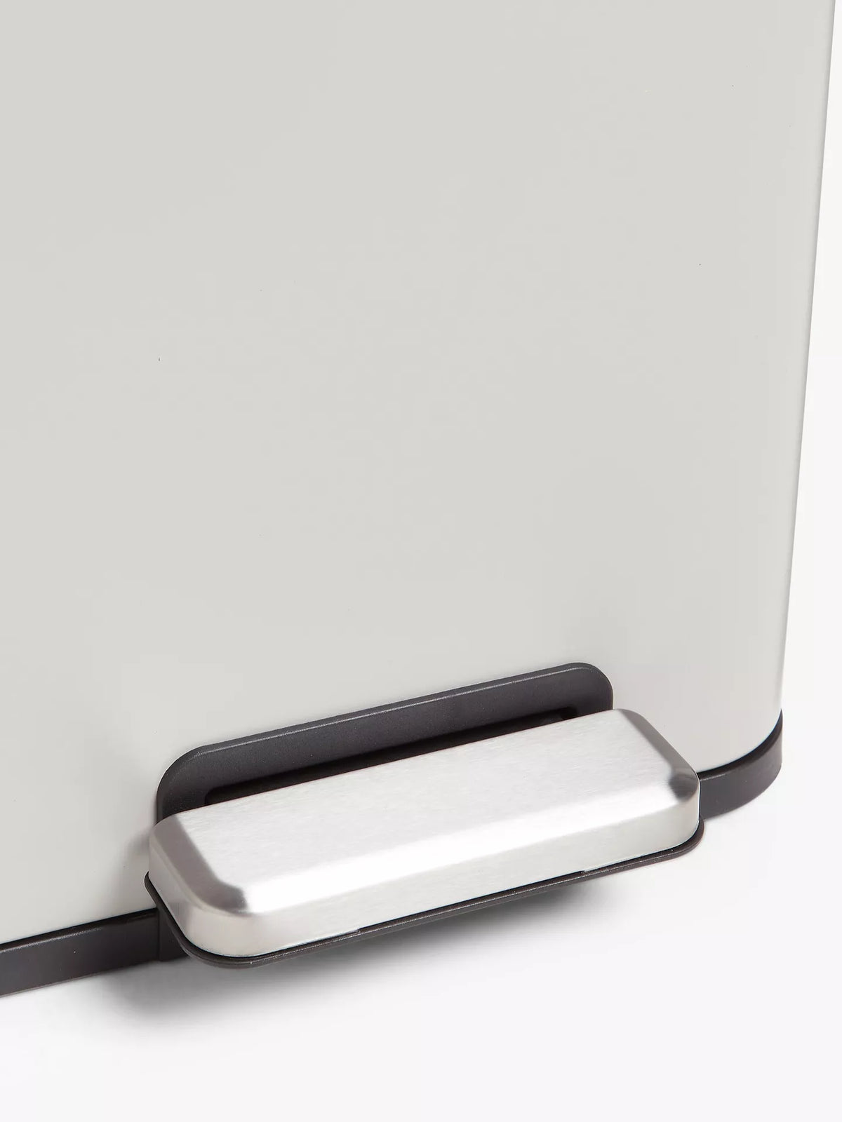 John Lewis 2 Section Recycling Bin, with Handles, 60L, Grey