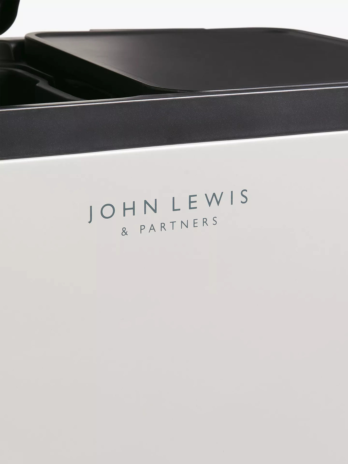 John Lewis 2 Section Recycling Bin, with Handles, 60L, Grey