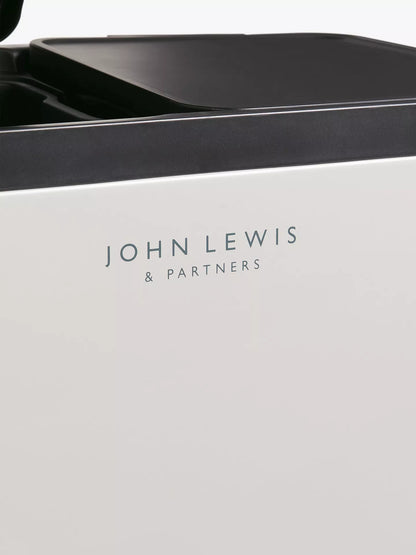John Lewis 2 Section Recycling Bin, with Handles, 60L, Grey