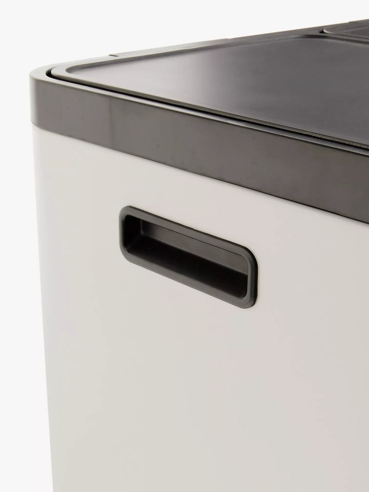 John Lewis 2 Section Recycling Bin, with Handles, 60L, Grey
