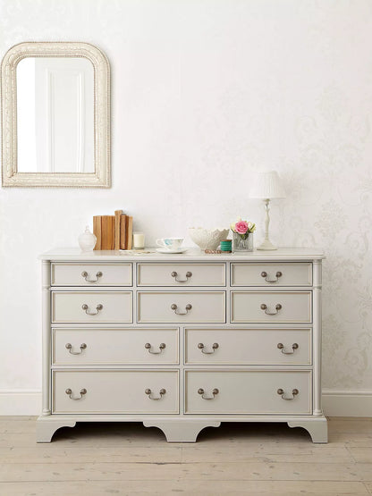 Laura Ashley Clifton 10 Drawer Chest, Grey Bedroom Storage
