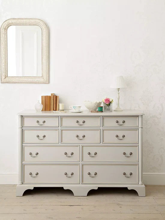 Laura Ashley Clifton 10 Drawer Chest, Grey Bedroom Storage