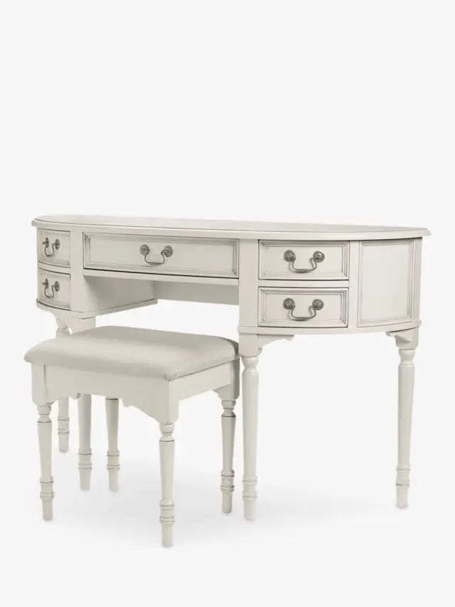 Laura Ashley Clifton Dressing Table and Stool Set, Grey 