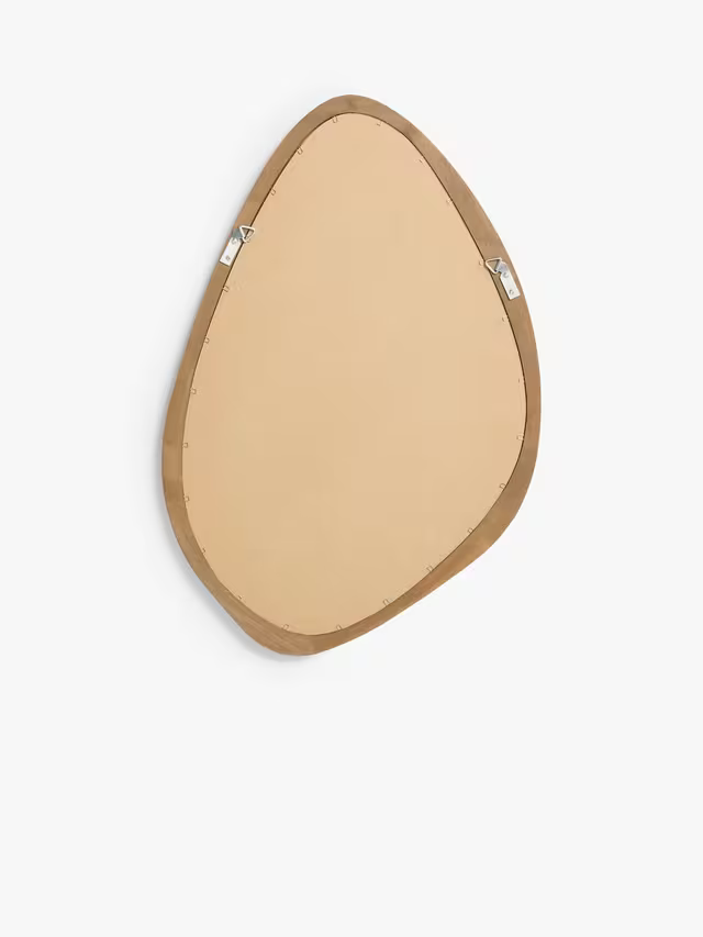 John Lewis Mid Century Oval Wood Wall Mirror, 71 x 47cm, Walnut