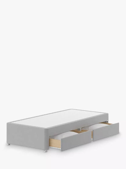 Silentnight 2 Drawer Divan Base, Single, Light Grey