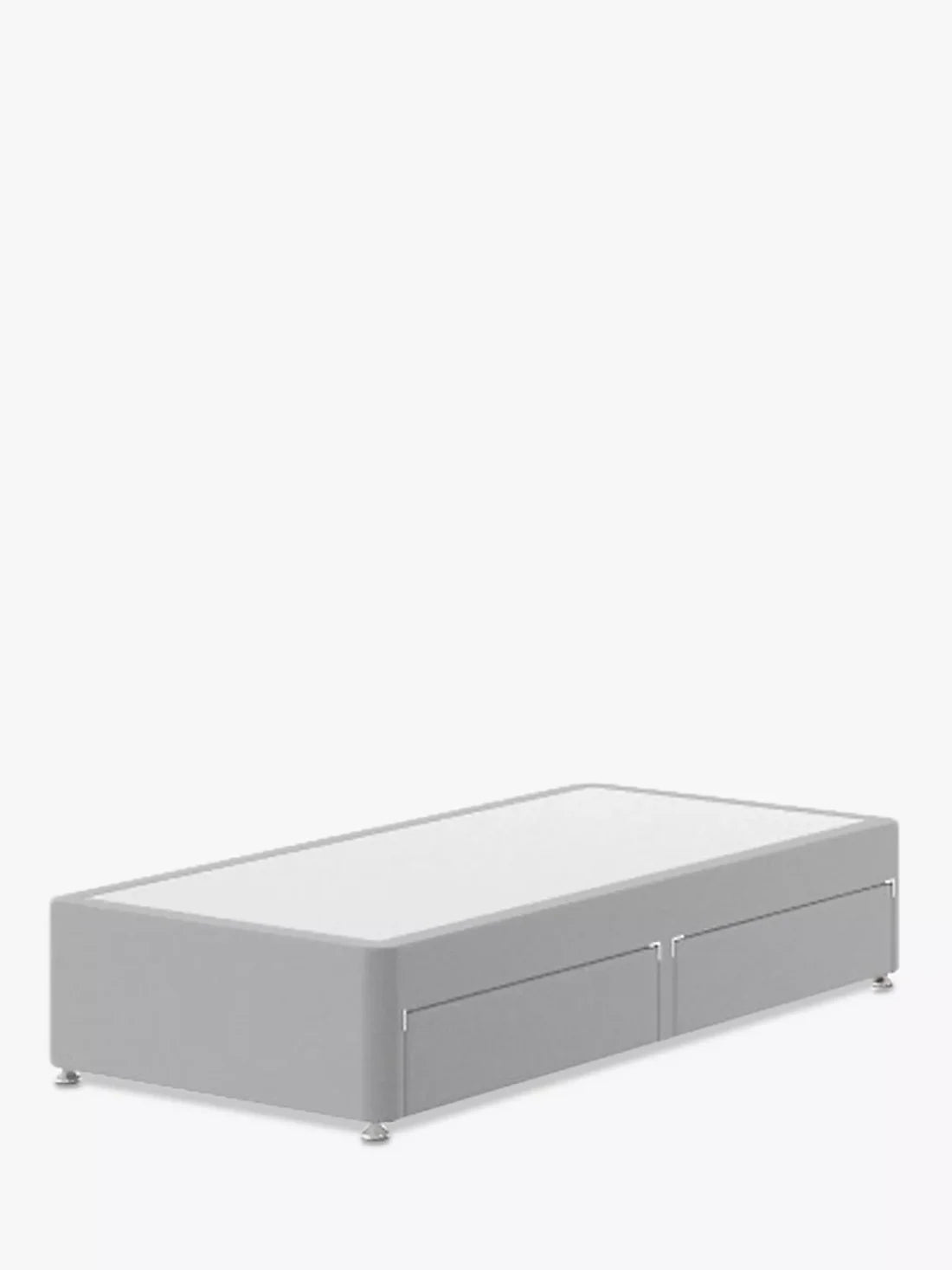 Silentnight 2 Drawer Divan Base, Single, Light Grey