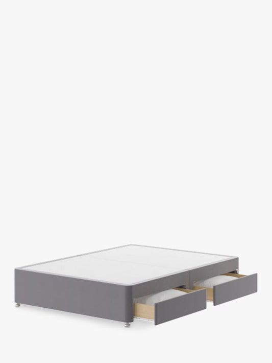 Silentnight 4 Drawer Divan Base, King Size, Slate Grey