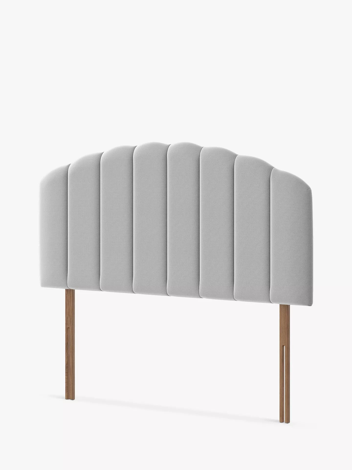 Silentnight Merlin Strutted Headboard, Double, Light Grey