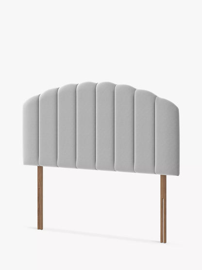 Silentnight Merlin Strutted Headboard, Double, Light Grey