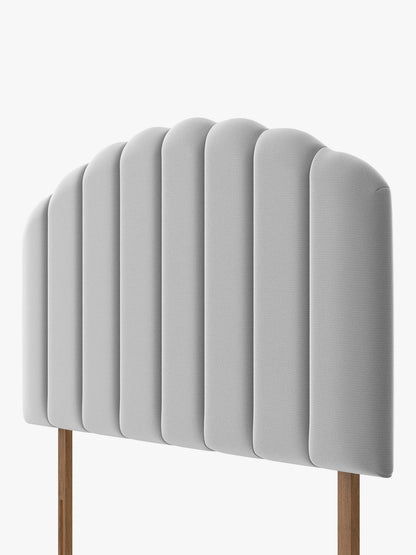 Silentnight Merlin Strutted Headboard, Double, Light Grey