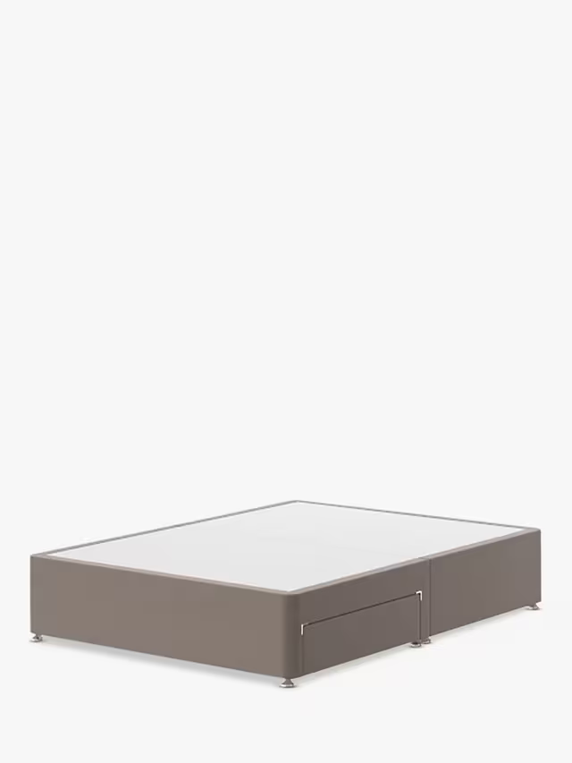Silent Night 2 Draw Divan Base 150 x 200 Mink Smooth Velvet