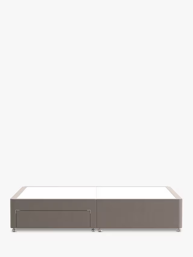 Silent Night 2 Draw Divan Base 150 x 200 Mink Smooth Velvet