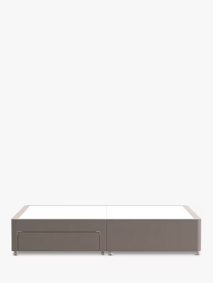 Silent Night 2 Draw Divan Base 150 x 200 Mink Smooth Velvet