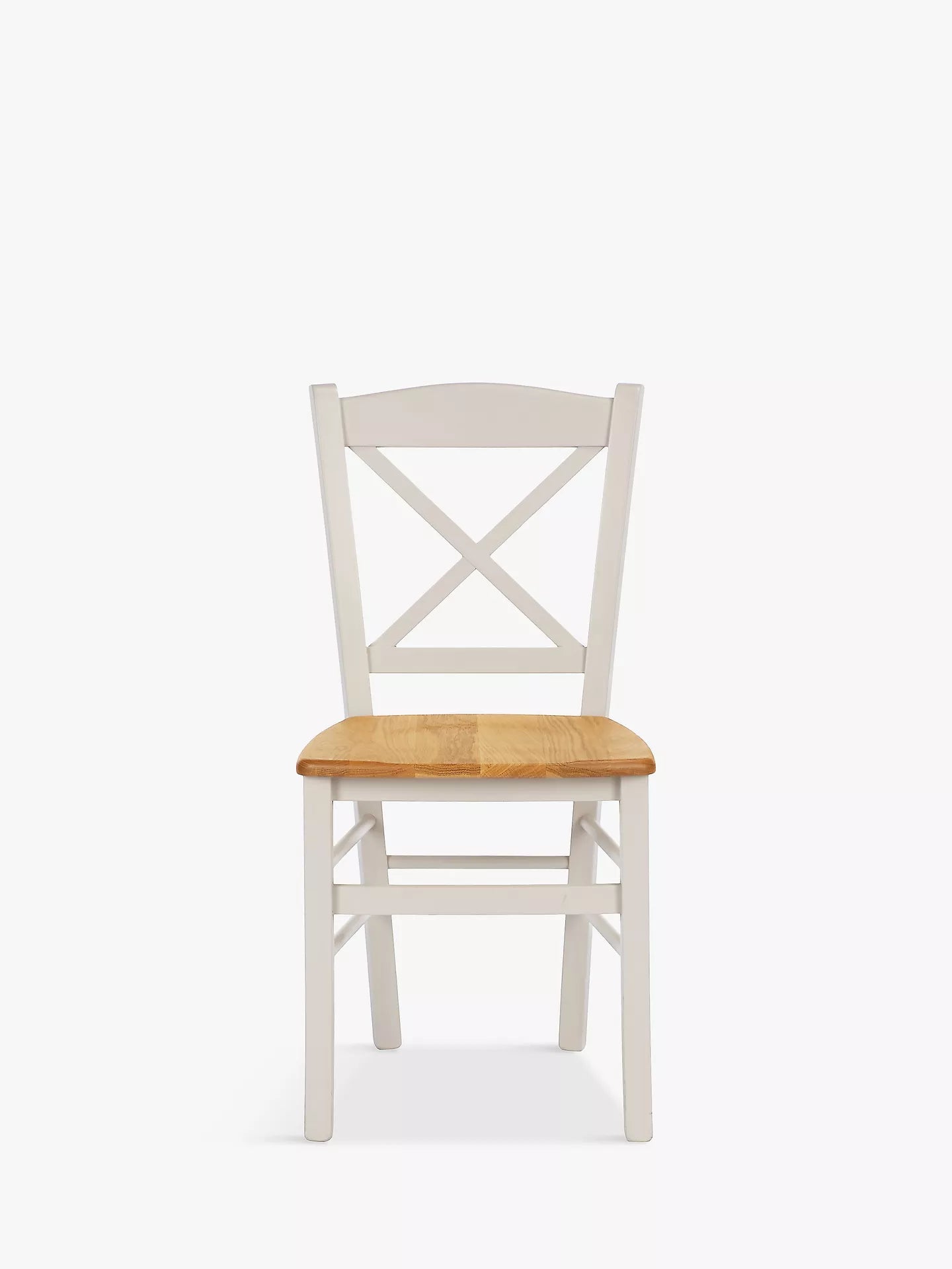 John Lewis Clayton Beech Wood Dining Chairs, Set of 2, Cream