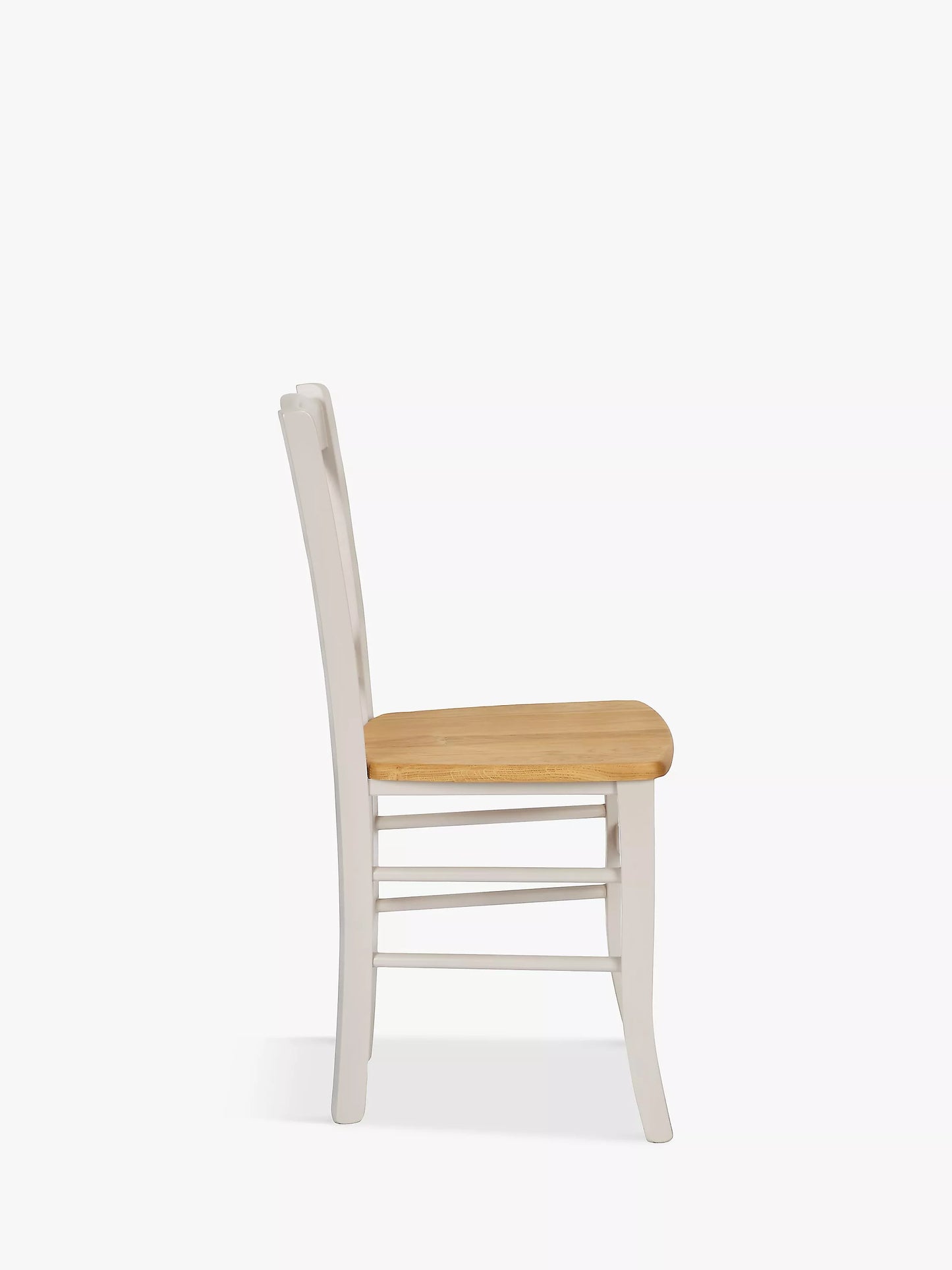 John Lewis ANYDAY Clayton Beech Wood Dining Chairs, Set of 2, Cream 