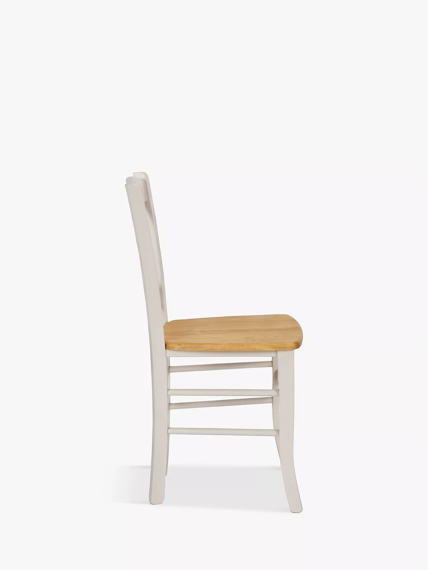 John Lewis Clayton Beech Wood Dining Chairs, Set of 2, Cream