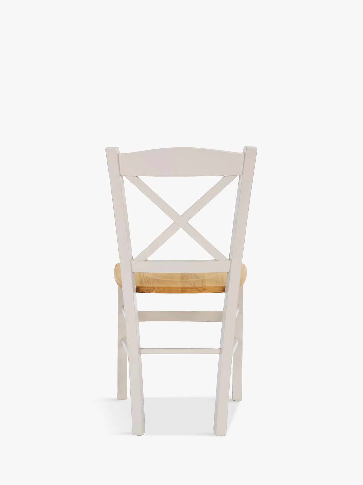 John Lewis ANYDAY Clayton Beech Wood Dining Chairs, Set of 2, Cream 