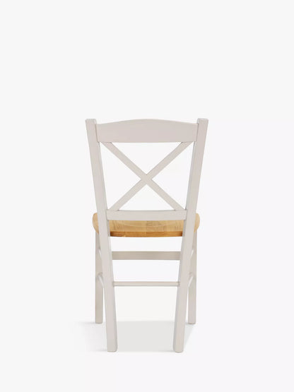John Lewis Clayton Beech Wood Dining Chairs, Set of 2, Cream