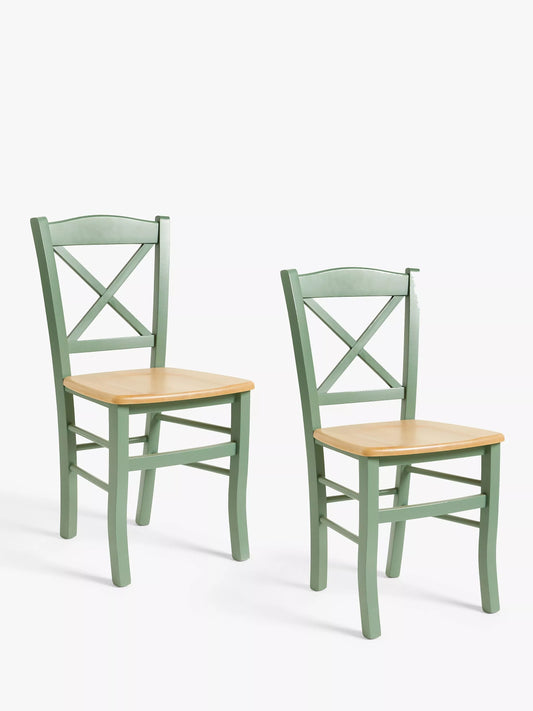 John Lewis Clayton Beech Wood Dining Chairs, Set of 2