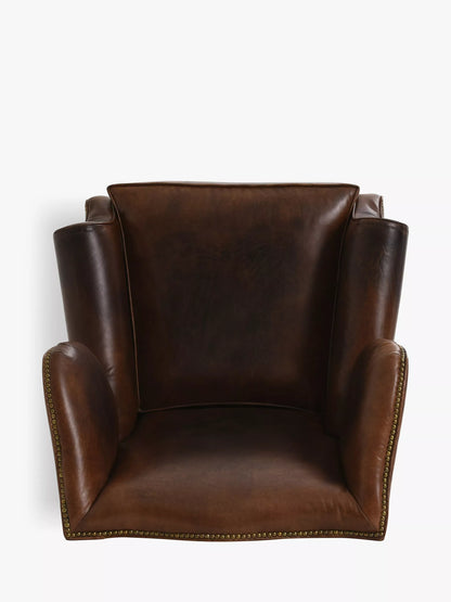 Halo Wing Leather Armchair, London Leather Cognac