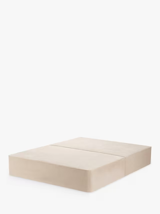 John Lewis Pocket Sprung Divan Base Double Cotton Effect Beige