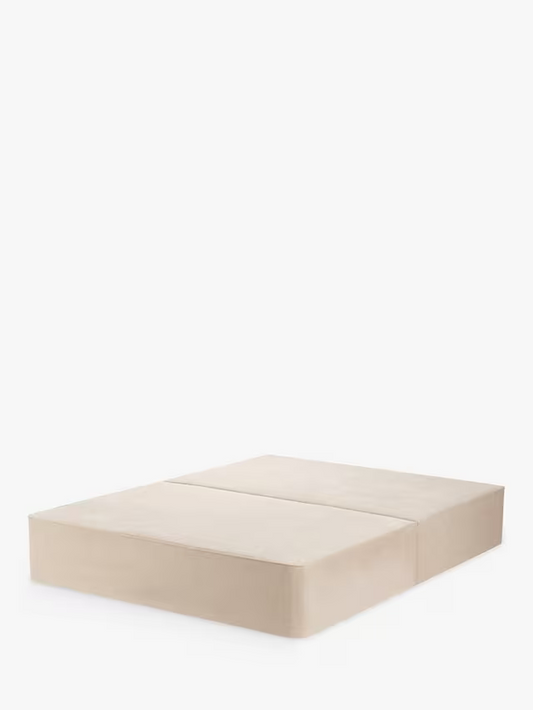 John Lewis Pocket Sprung Divan Base Double Cotton Effect Beige