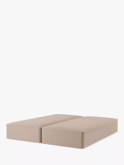 John Lewis Pocket Sprung Zip Link Divan Base, Super King Size, Soft Touch Chenille Mole