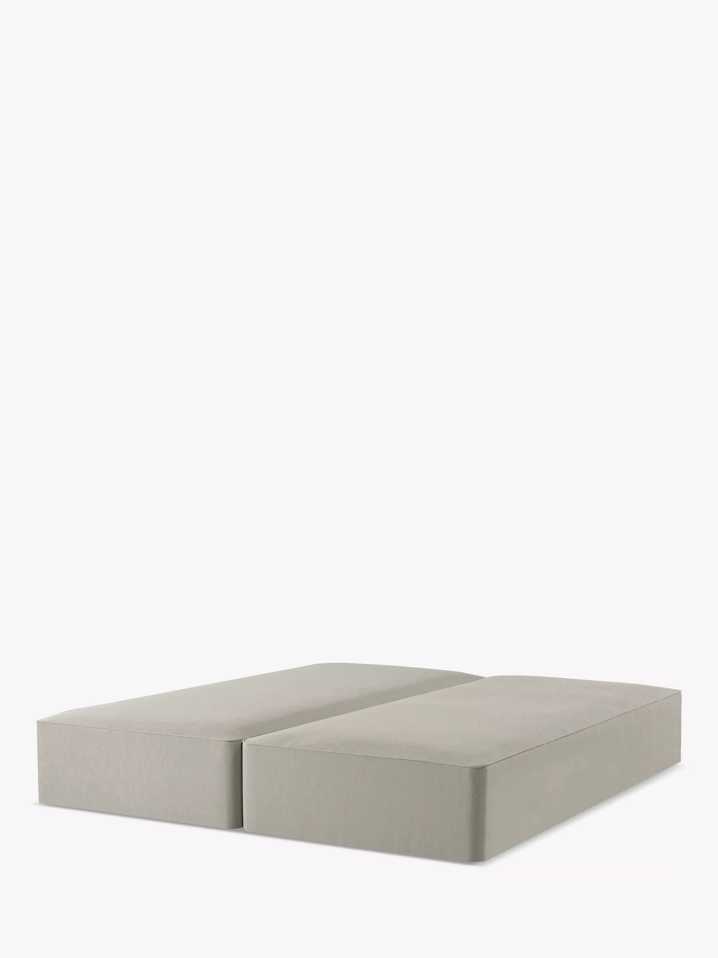 Pocket Sprung Zip Link Divan Base Super King Size Soft Touch Chenille Grey True Edge