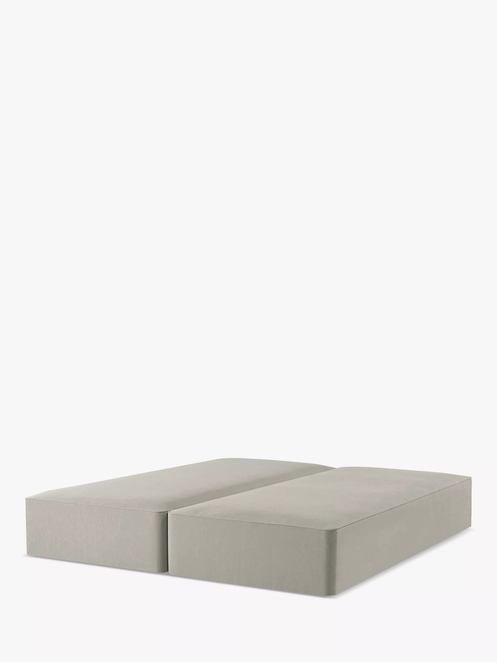 Pocket Sprung Zip Link Divan Base Super King Size Soft Touch Chenille Grey True Edge