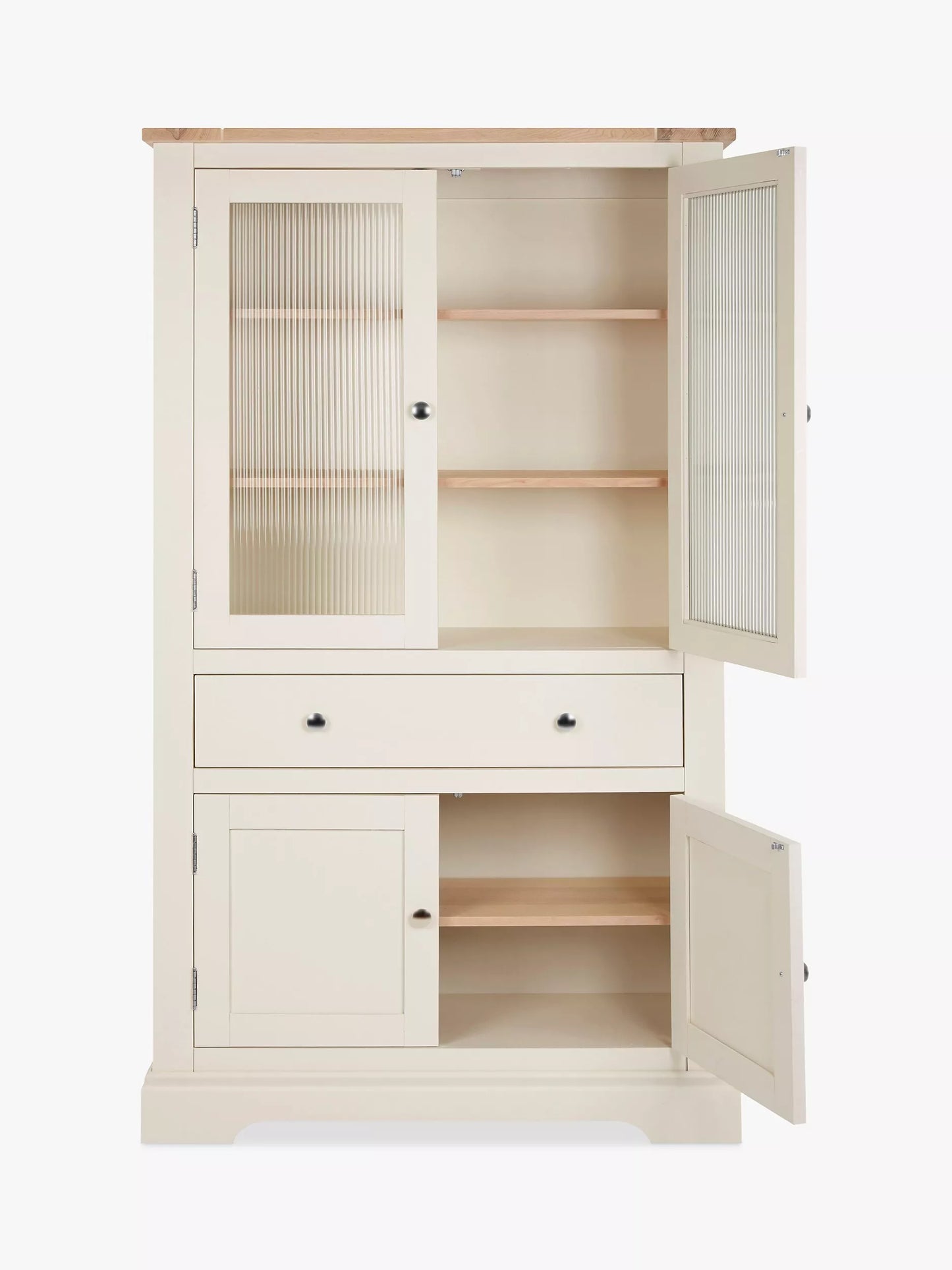 Laura Ashley Dorset Storage Cabinet, White/Natural