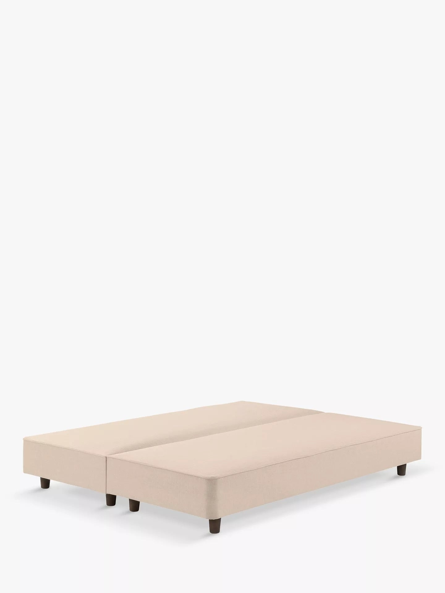 John Lewis Pocket Sprung Shallow Divan Base, King Size, Cotton Effect Beige