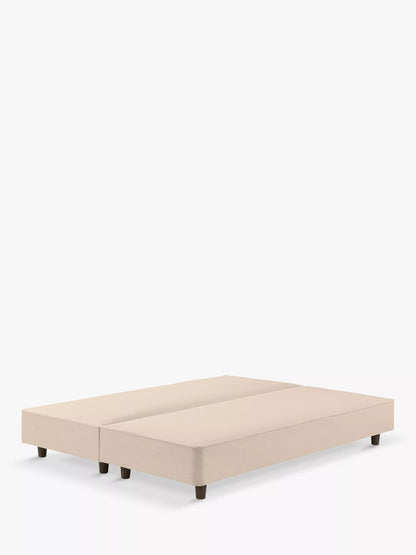John Lewis Pocket Sprung Shallow Divan Base, King Size, Cotton Effect Beige