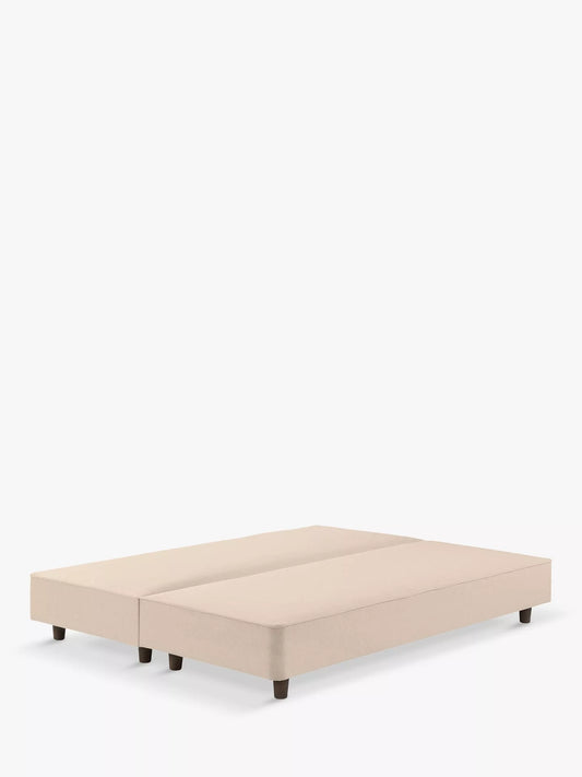 John Lewis Pocket Sprung Shallow Divan Base, King Size, Cotton Effect Beige